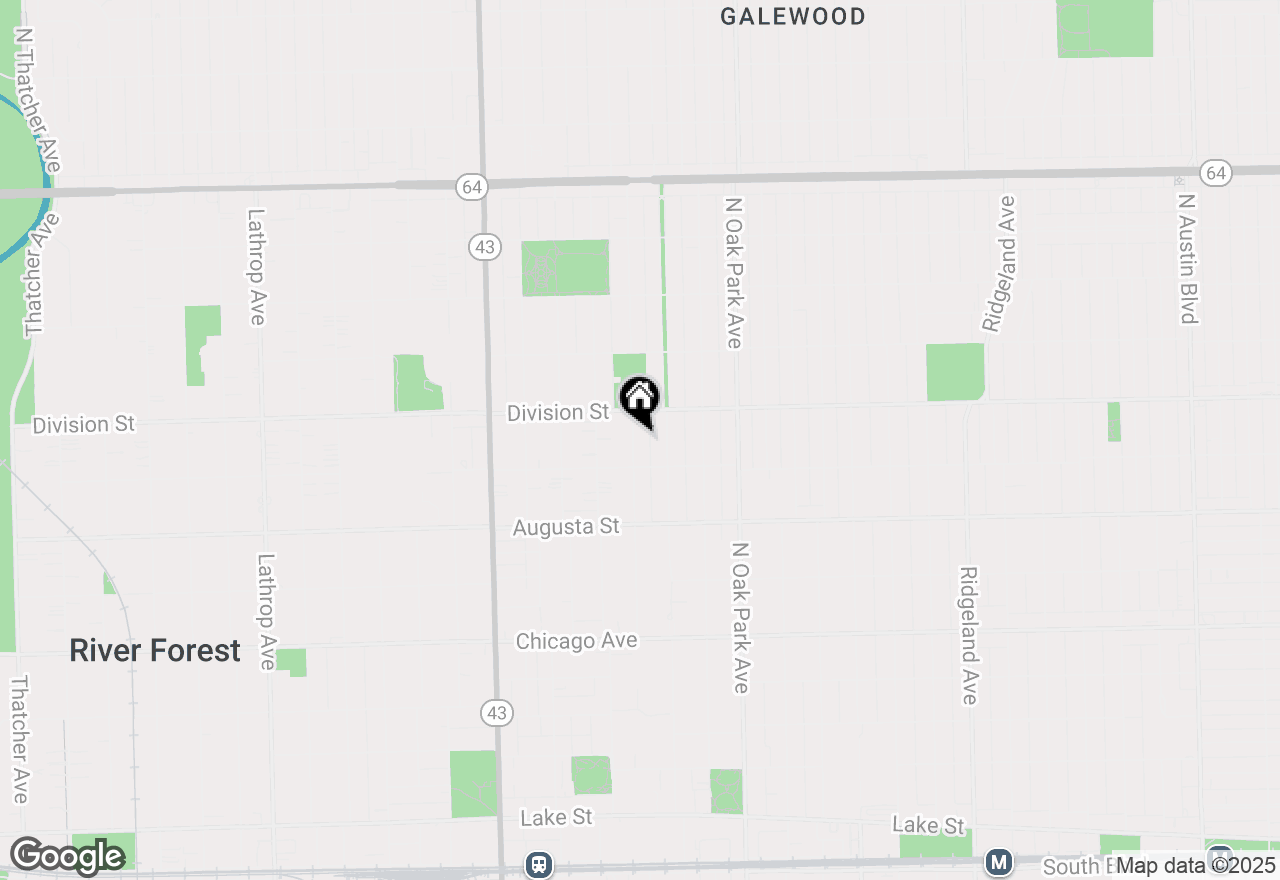 Map of 820 Woodbine Avenue, Oak Park, IL 60302