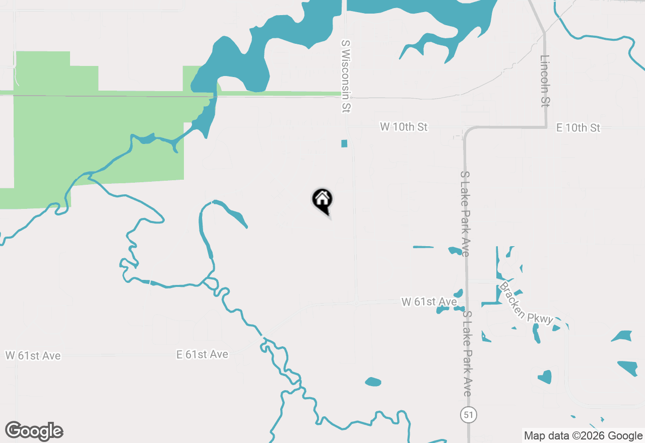 Map of 1304 Csokasy Lane, Hobart, IN 46342