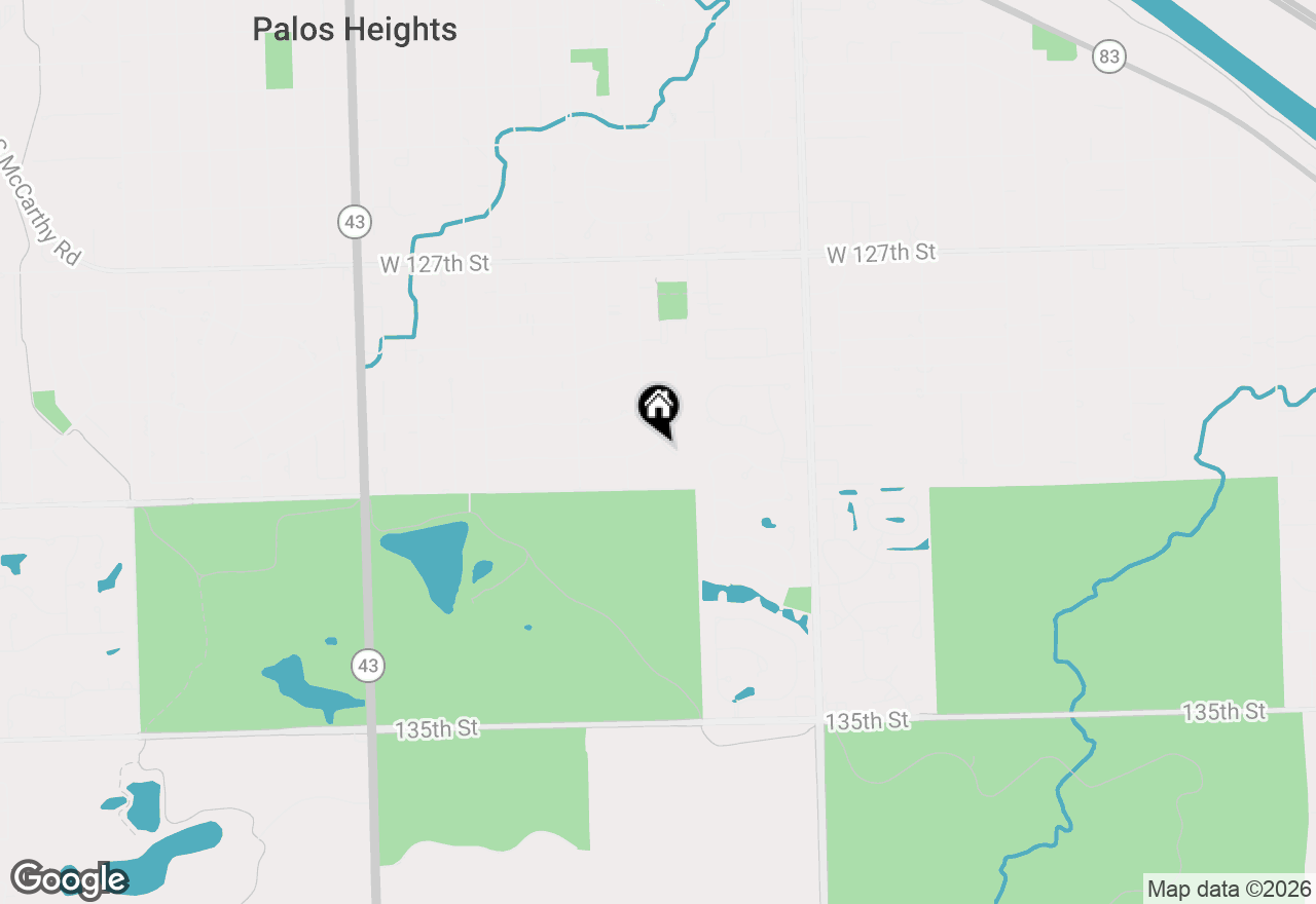 Map of 13000 S Westgate Drive, Palos Heights, IL 60463