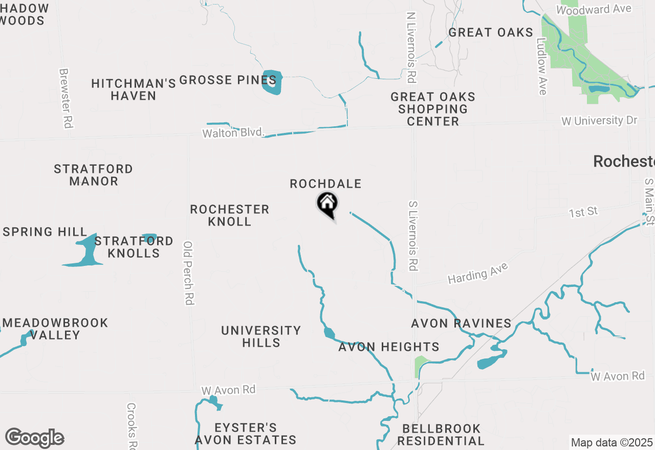 Map of 1496 Rochingham Drive, Rochester Hills, MI 48309