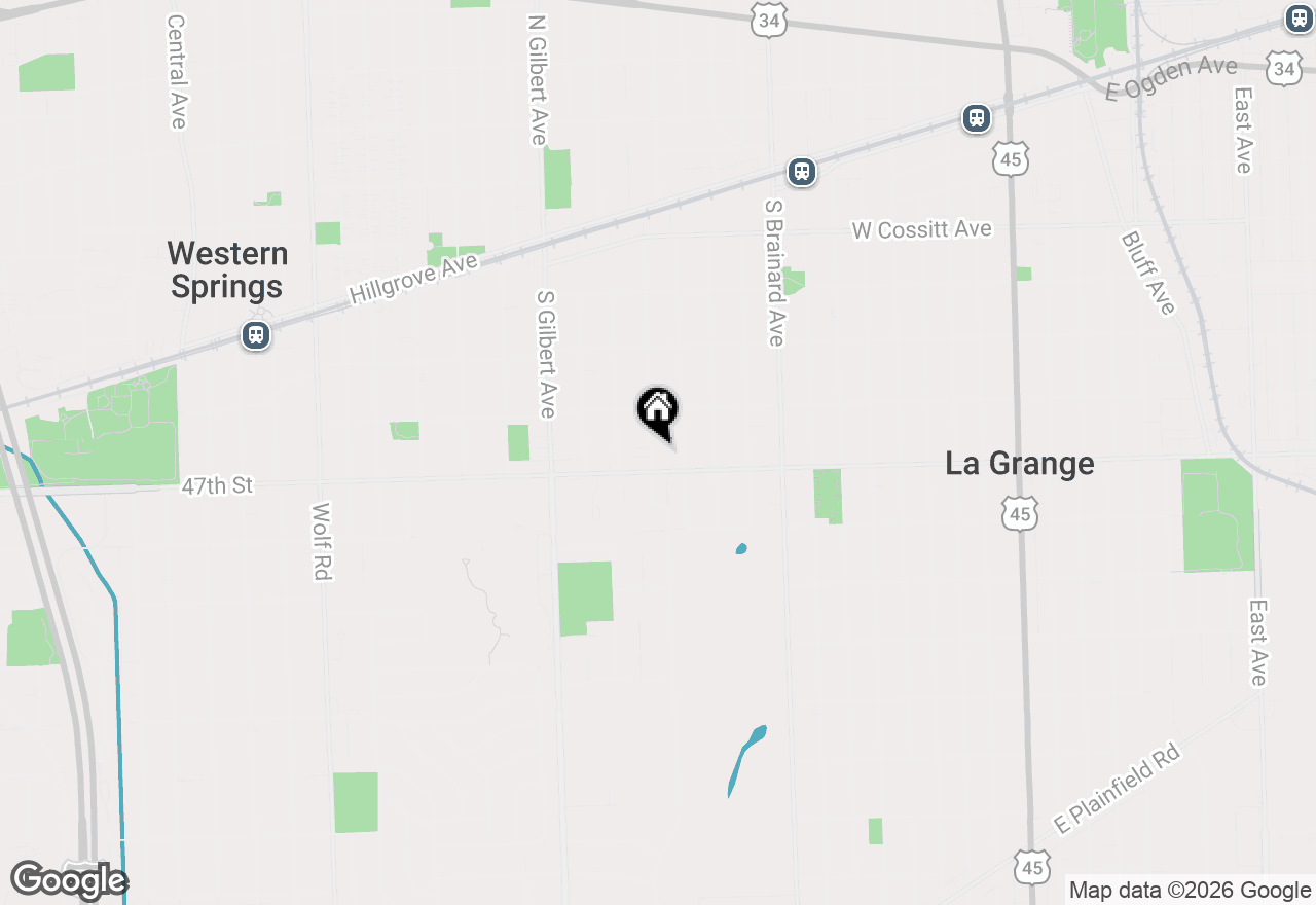 Map of 437 S Edgewood Avenue, La Grange, IL 60525