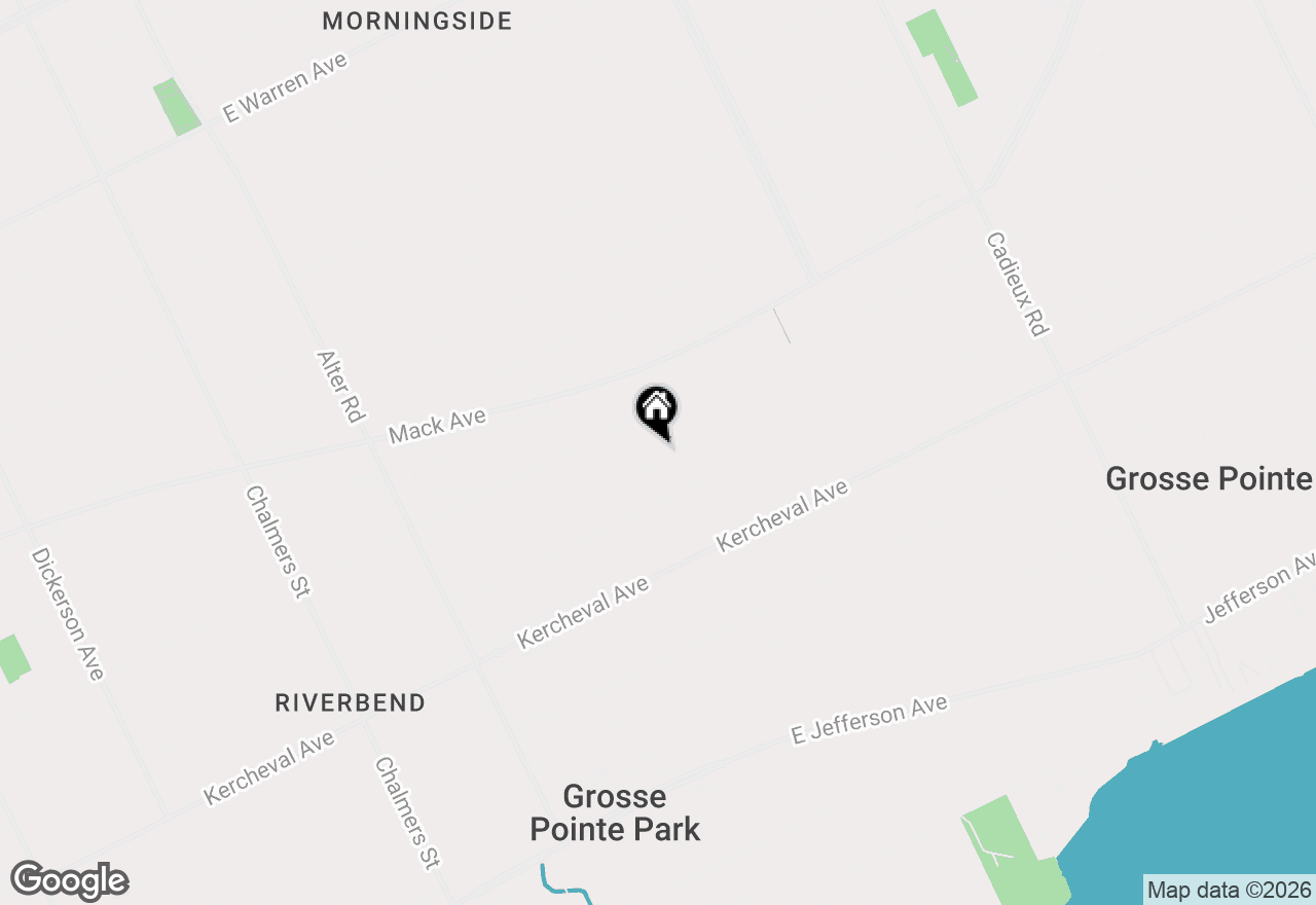 Map of 1350 Berkshire Road, Grosse Pointe Park, MI 48230