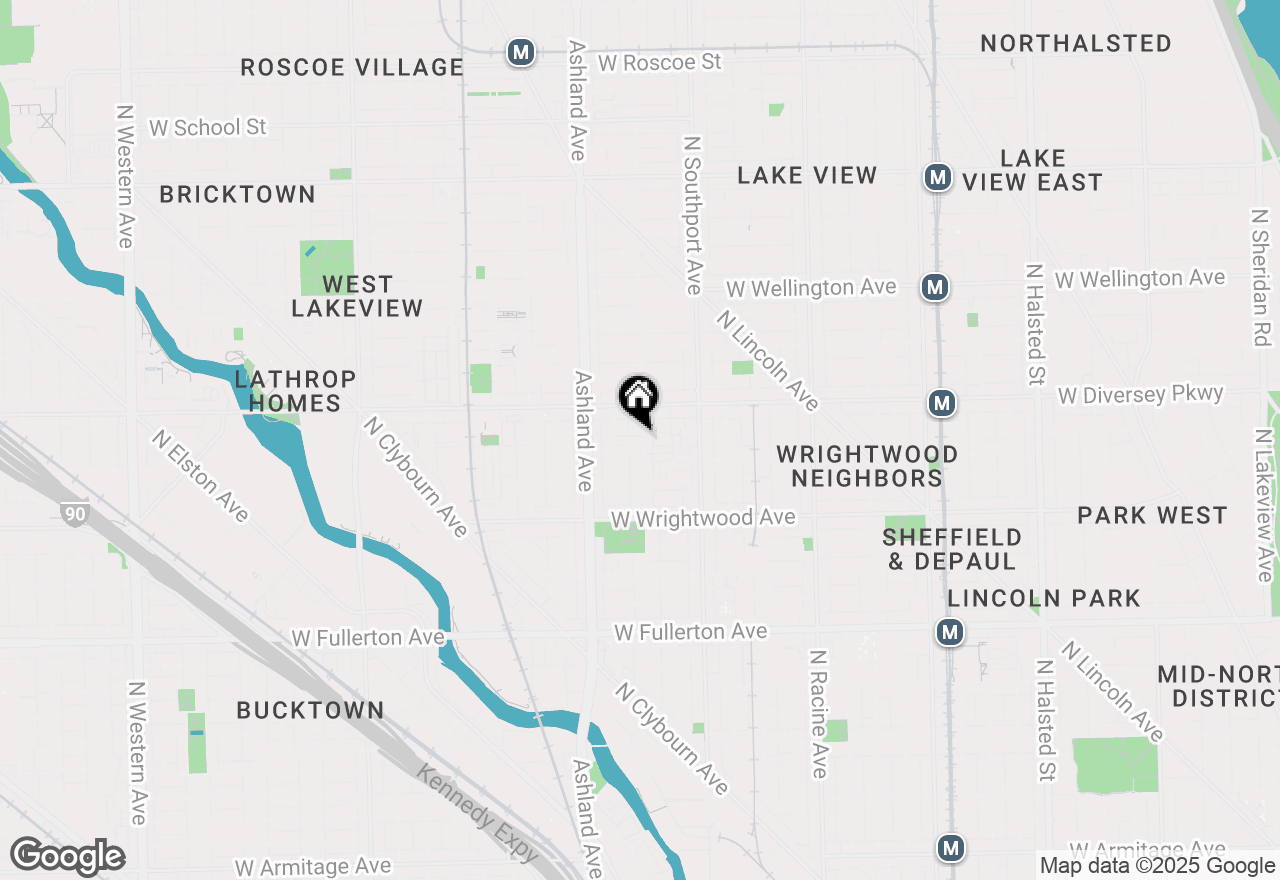 Map of 2720 N Greenview Avenue #L, Chicago, IL 60614