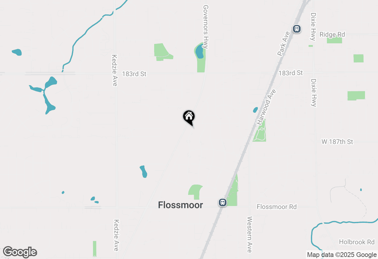 Map of (Address confidential), Flossmoor, Illinois 60422