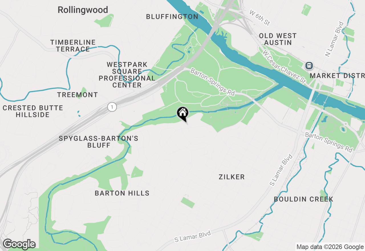Map of 1240 Barton Hills Dr #105, Austin, TX 78704