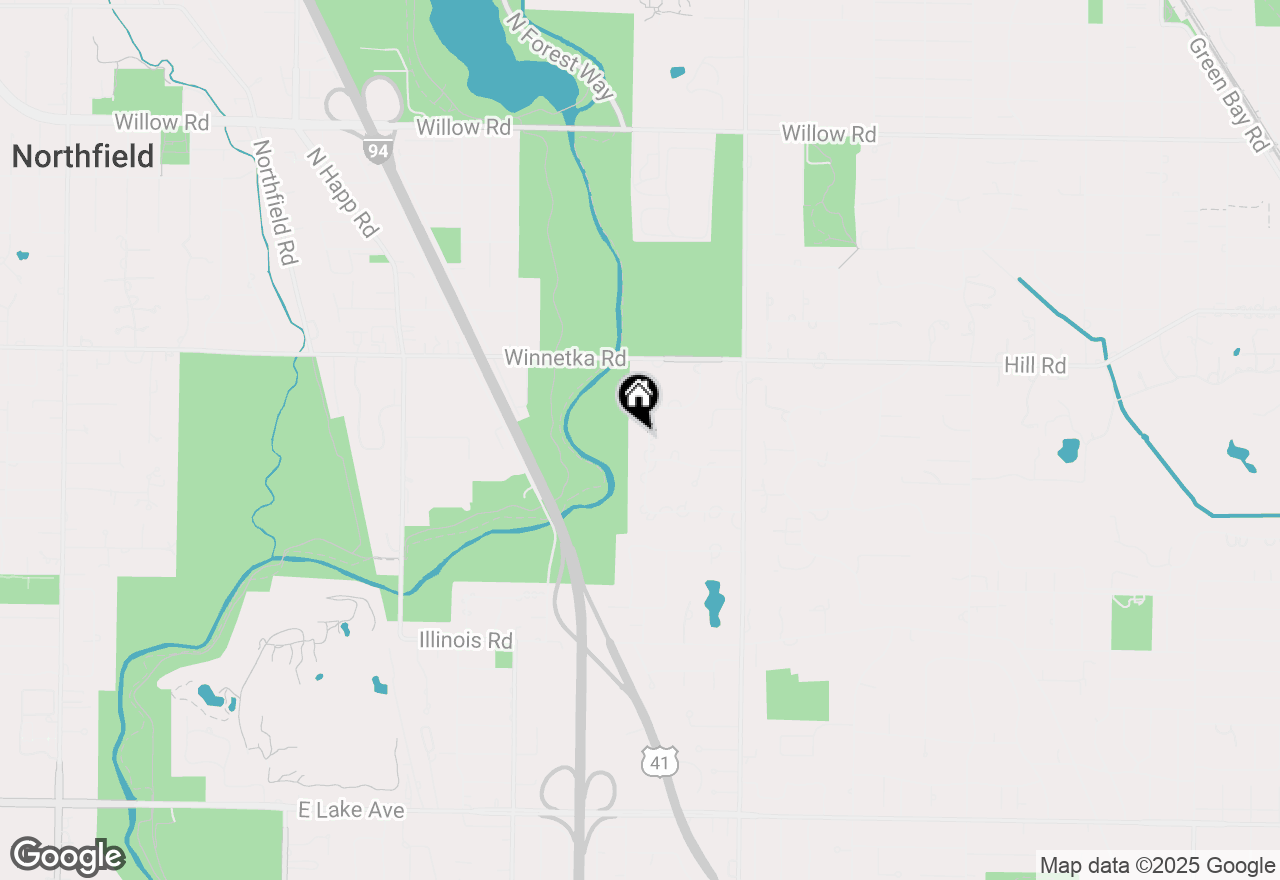 Map of 32 Meadowview Drive, Northfield, IL 60093