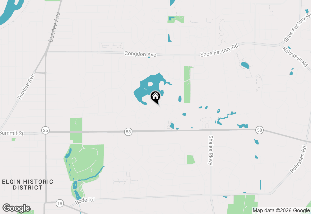 Map of 689 Bent Ridge Lane, Elgin, IL 60120