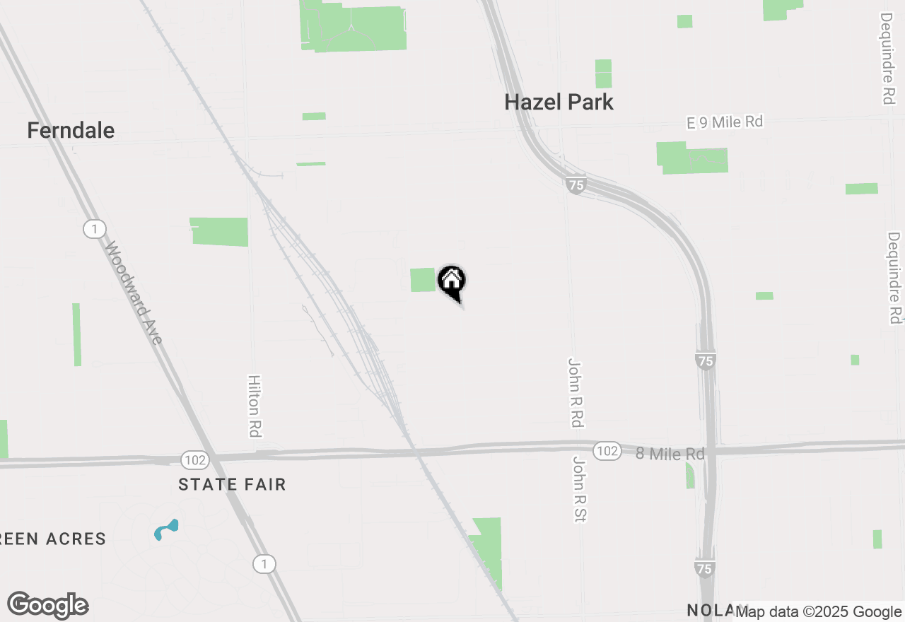 Map of 1793 Channing Street, Ferndale, MI 48220