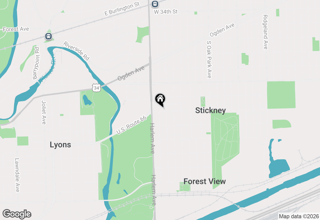 Map of 7120 41st Street, Stickney, IL 60402