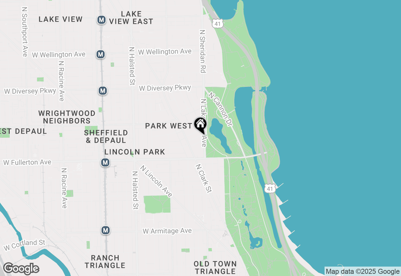 Map of 419 W Roslyn Place, Chicago, IL 60614