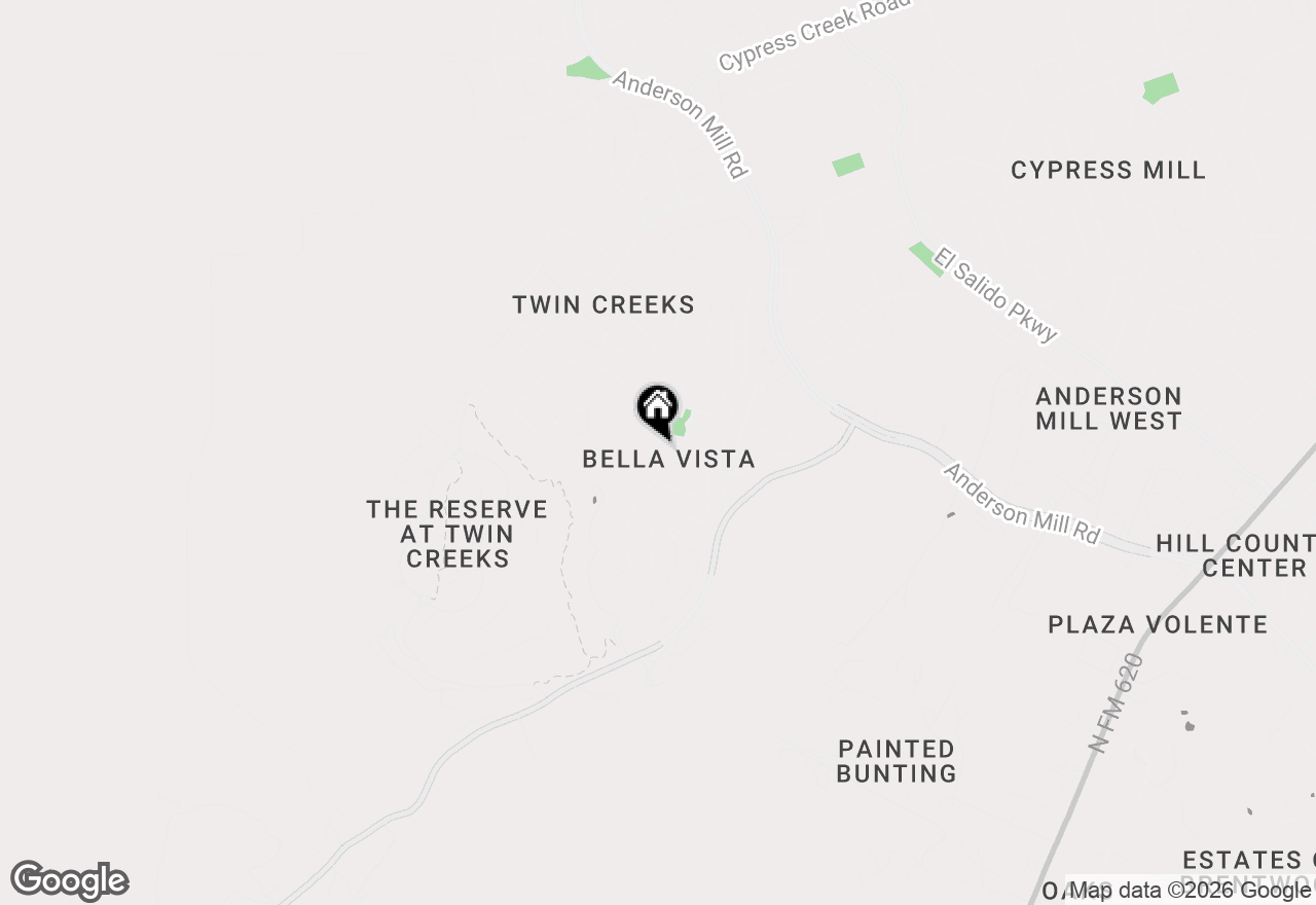 Map of 2712 Benevento Way, Cedar Park, TX 78613