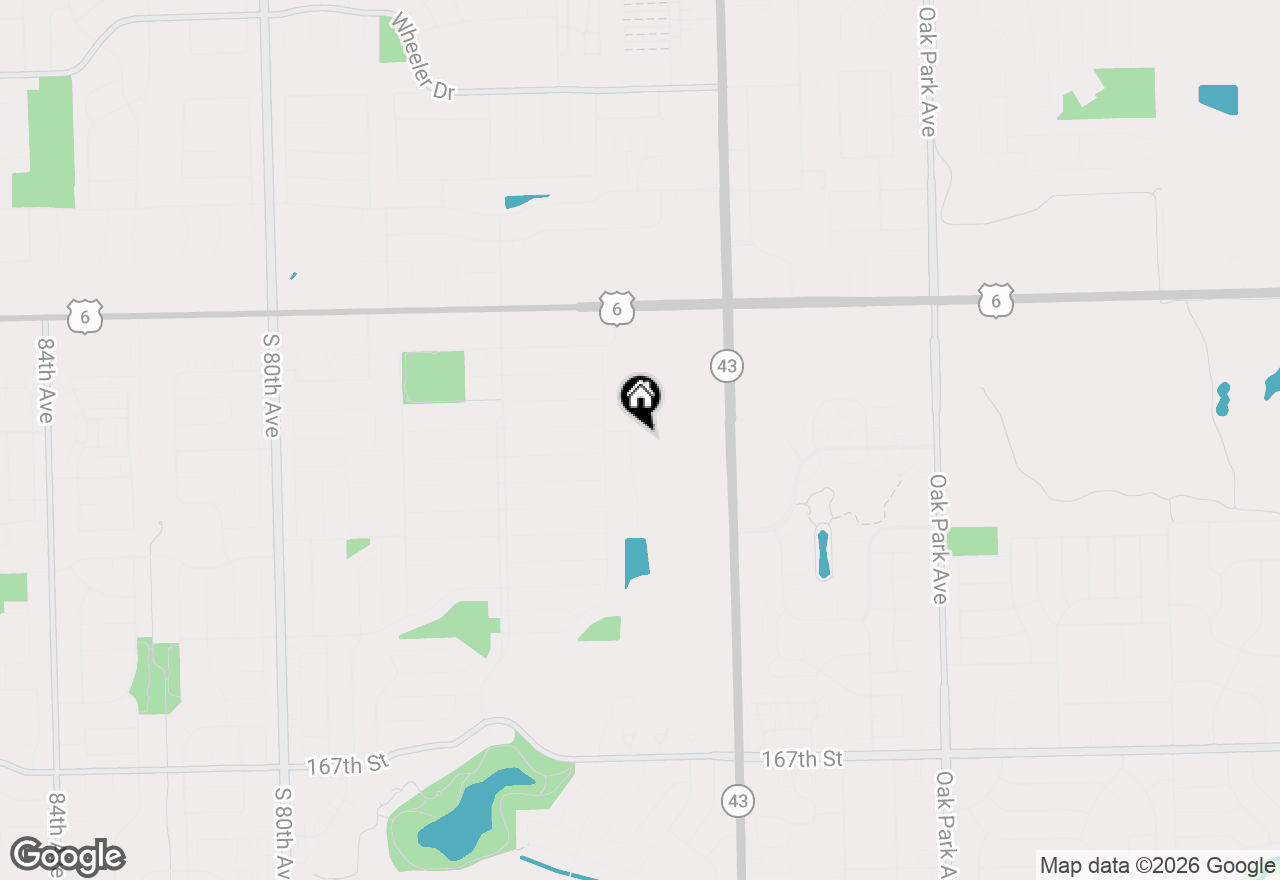 Map of 16109 Lake Villa Avenue, Tinley Park, IL 60477
