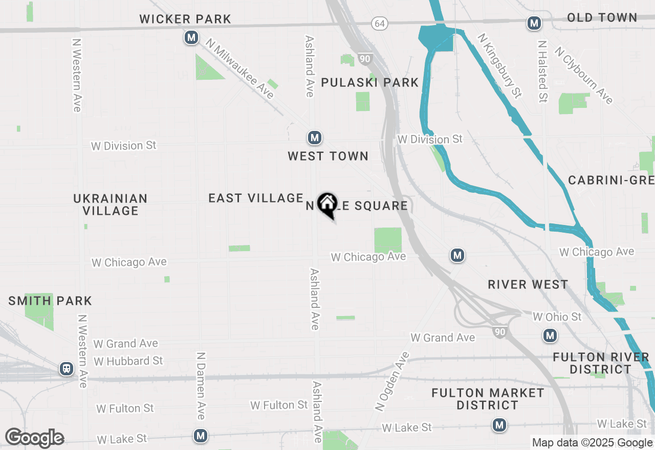 Map of 1536 W Chestnut Street #A, Chicago, IL 60642