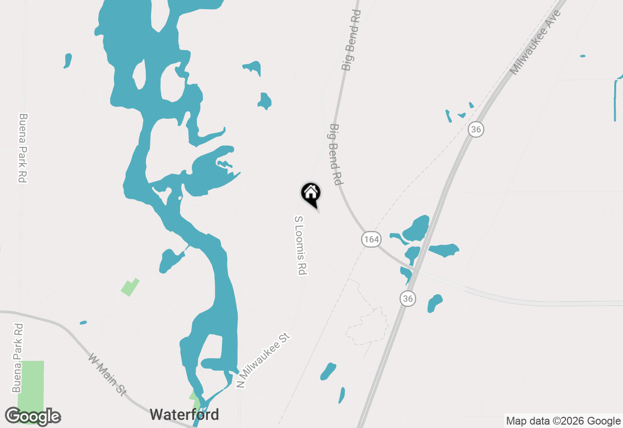 Map of 611 E Bluff Cir, Waterford, WI 53185
