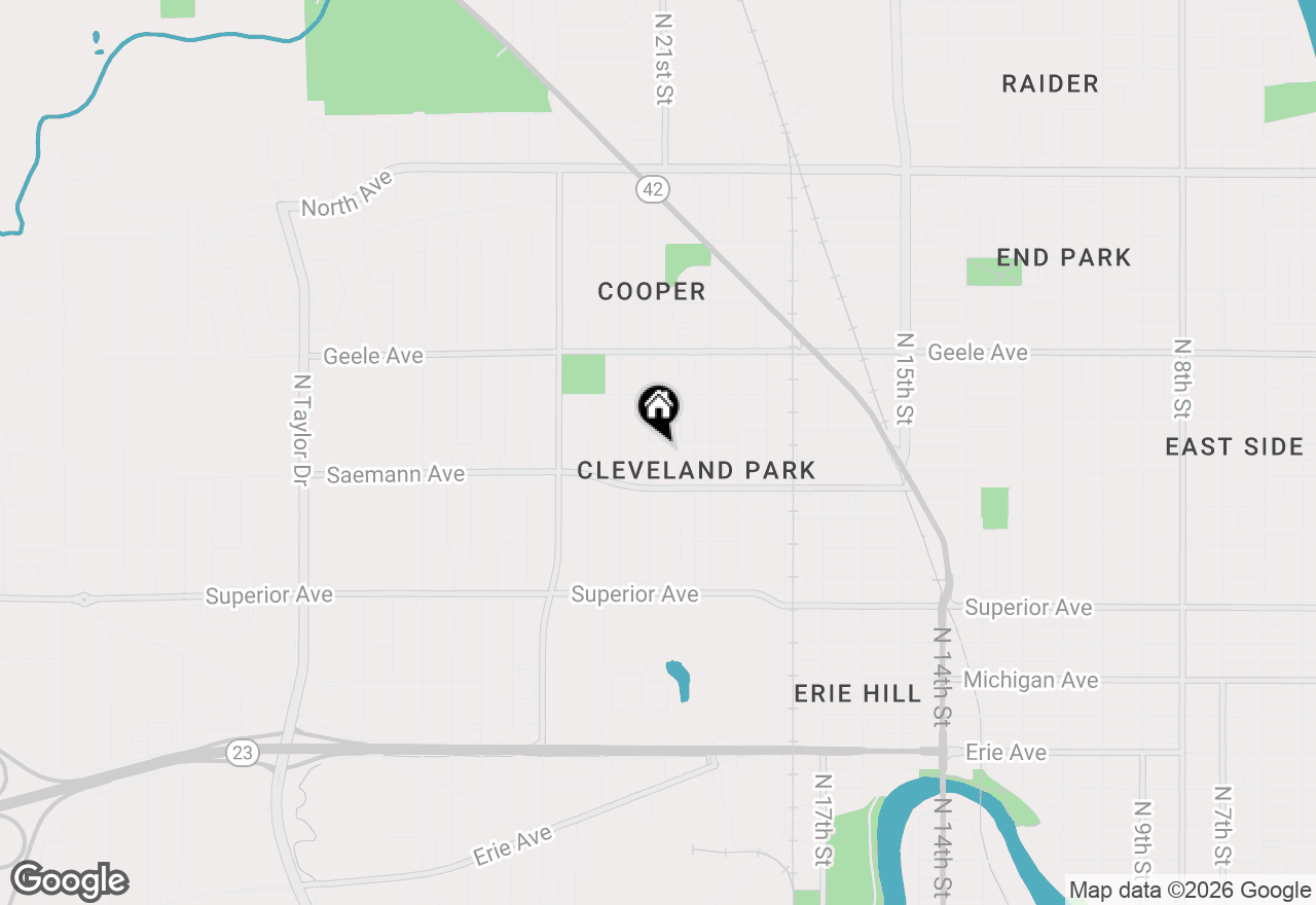 Map of 1837 N 22nd St, Sheboygan, WI 53081