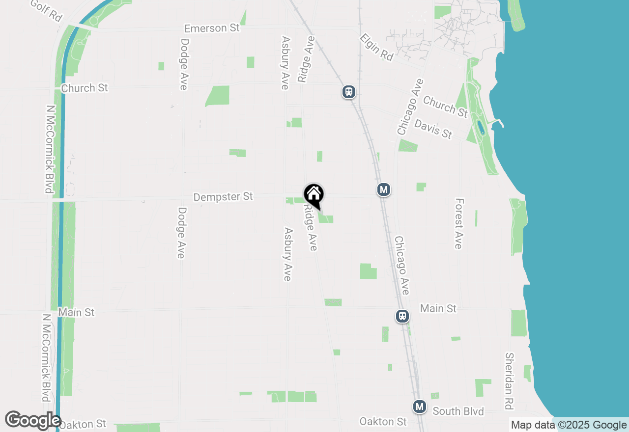 Map of 1211 Ridge Avenue, Evanston, IL 60202