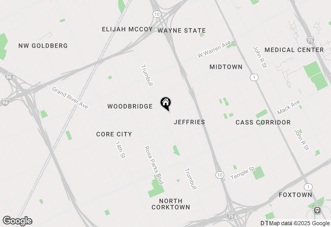 Map of 4314 Trumbull Street, Detroit, MI 48208