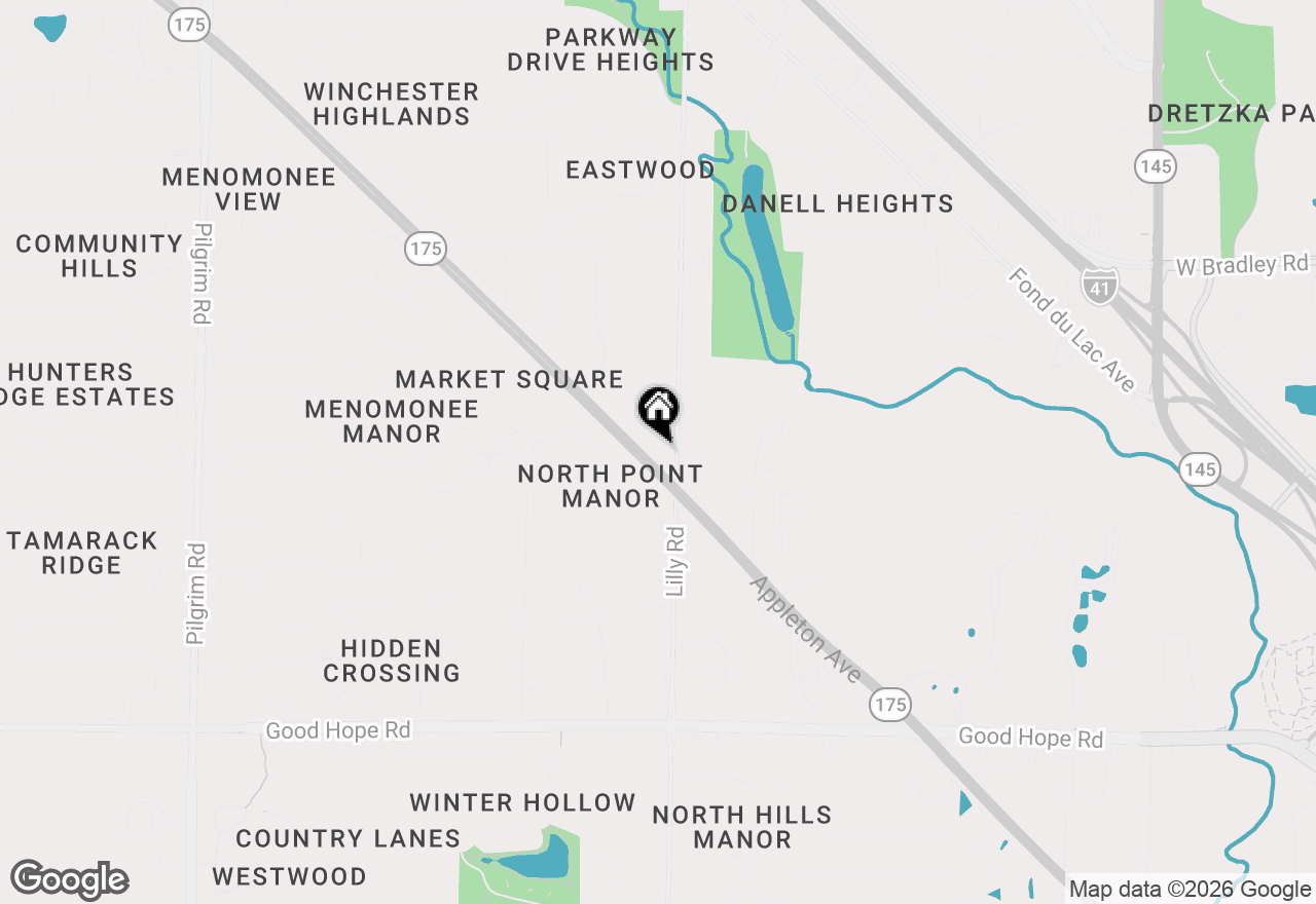 Map of N76W14092 Appleton Ave, Menomonee Falls, WI 53051