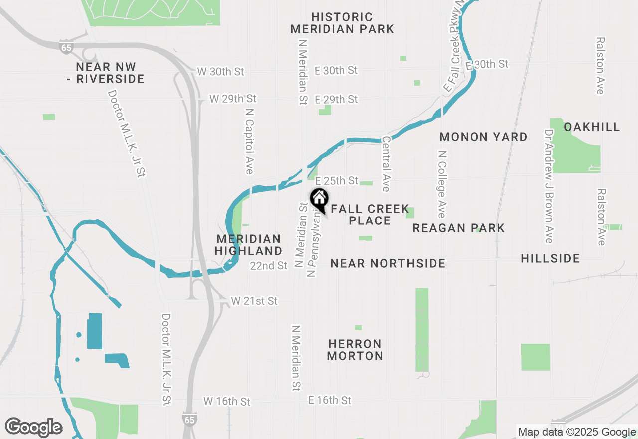 Map of 2339 N Pennsylvania Street, Indianapolis, IN 46205