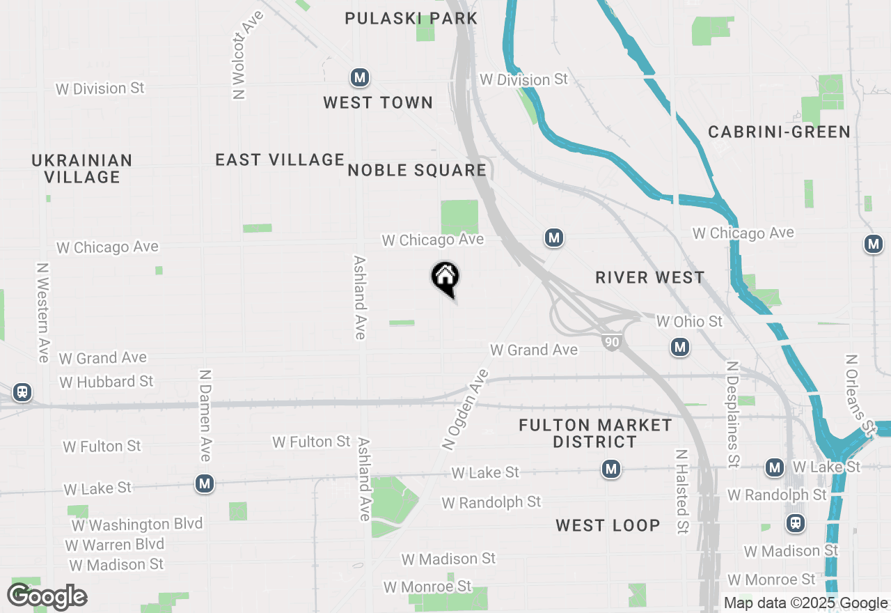 Map of 615 N Noble Street #3N, Chicago, IL 60642