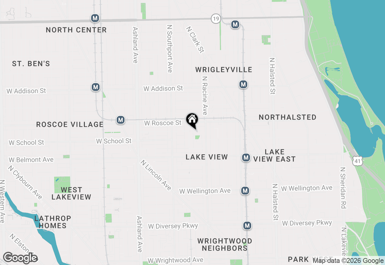 Map of 1251 W Henderson Street #1, Chicago, IL 60657