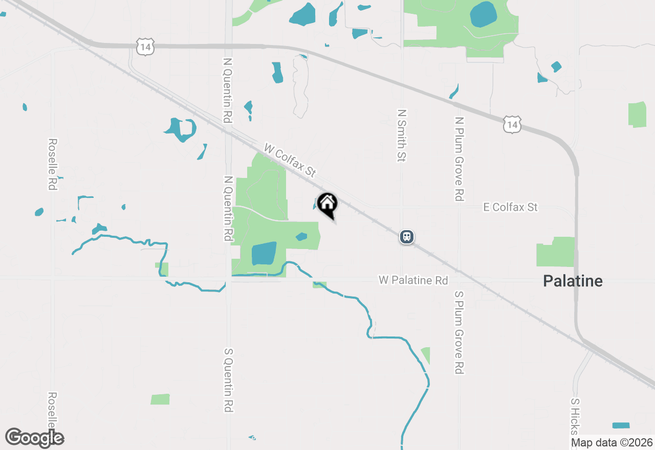 Map of 435 W Wood Street #413A, Palatine, IL 60067