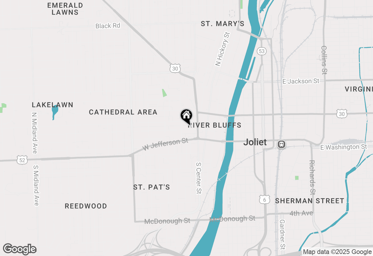 Map of 419 Oneida Street, Joliet, IL 60435