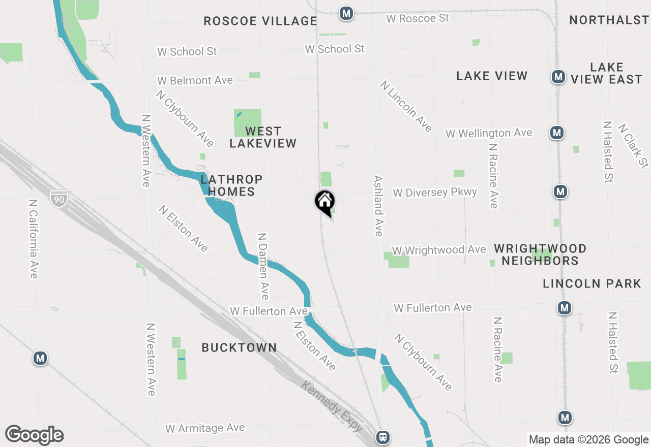 Map of 2664 N Hartland Court, Chicago, IL 60614