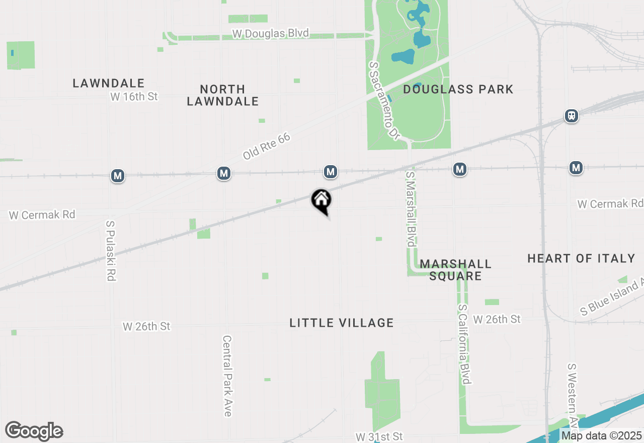 Map of 2224 S Sawyer Avenue #2F, Chicago, IL 60623