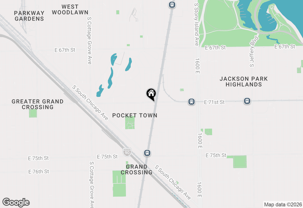 Map of 1229 E 71st Street #2, Chicago, IL 60619