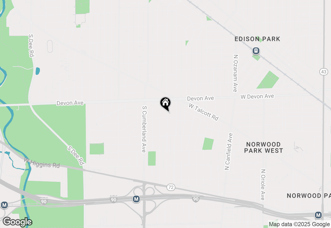 Map of 1308 S Prospect Avenue, Park Ridge, IL 60068