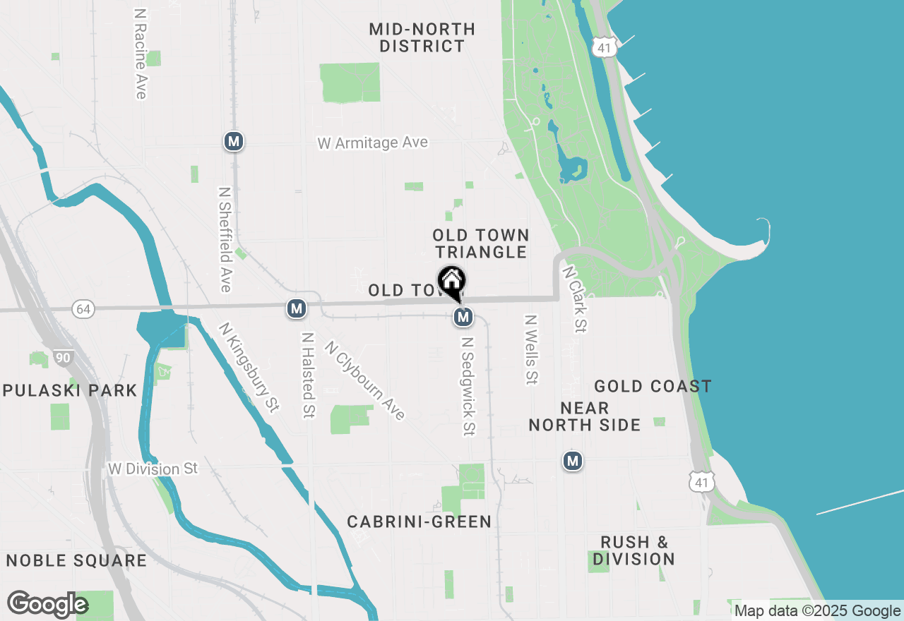 Map of 1547 N Hudson Avenue #1, Chicago, IL 60610