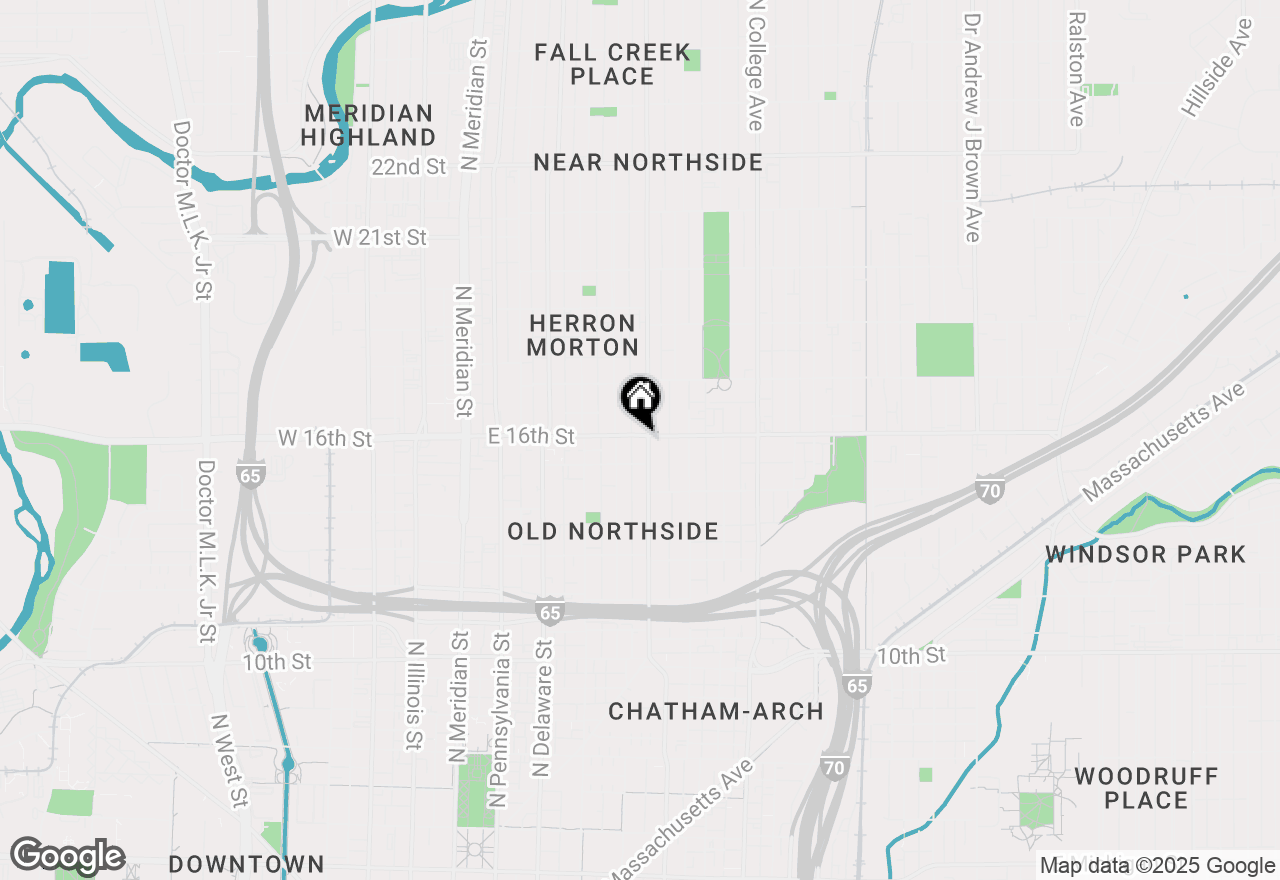 Map of 1540 Central Avenue, Indianapolis, IN 46202