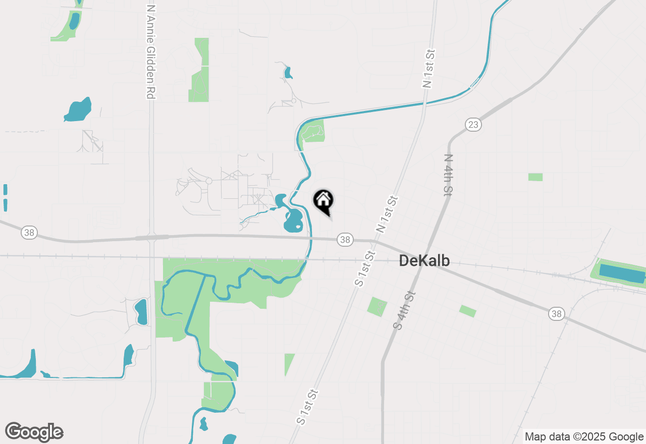 Map of 136 John Street, Dekalb, IL 60115