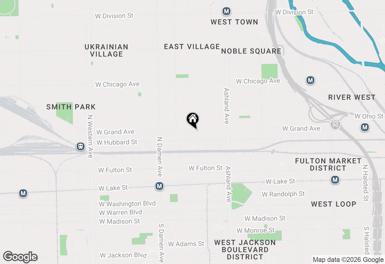 Map of 1801 W Grand Avenue #504, Chicago, IL 60622