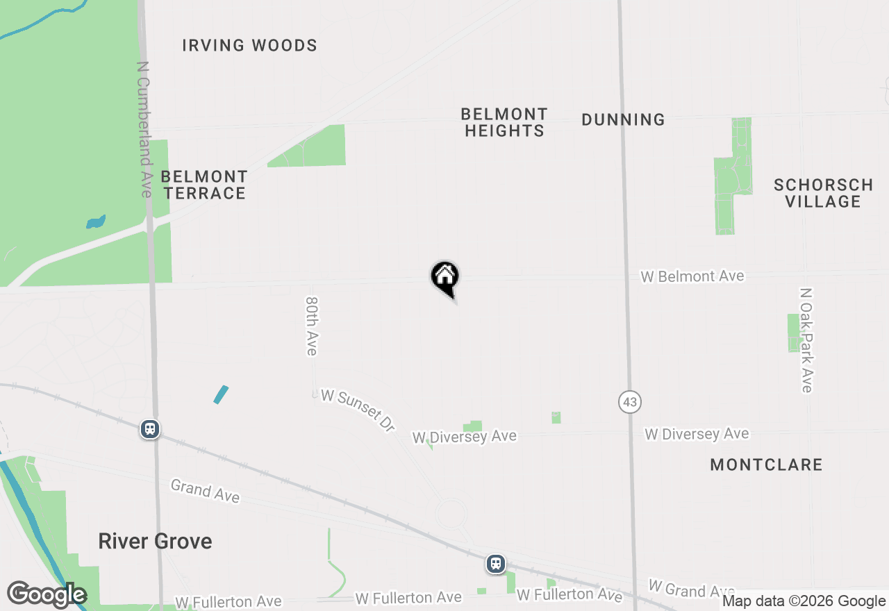 Map of 3110 N 76th Court, Elmwood Park, IL 60707