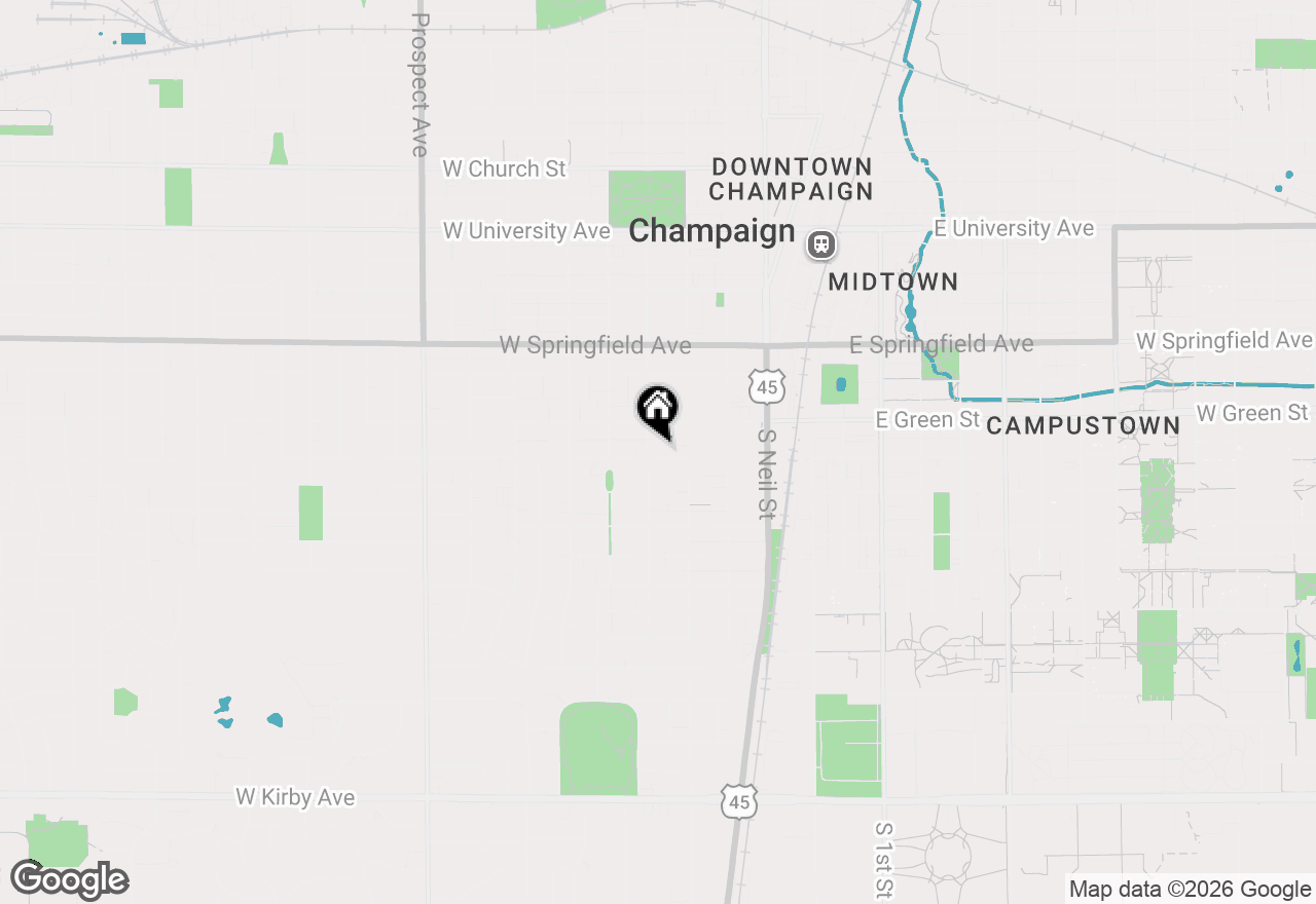 Map of 314 W John Street, Champaign, IL 61820