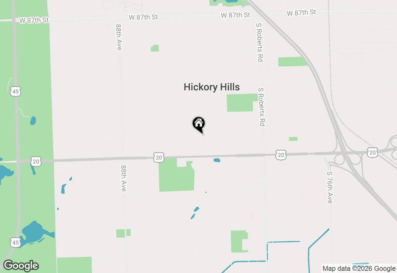 Map of 8336 W 94th Street, Hickory Hills, IL 60457