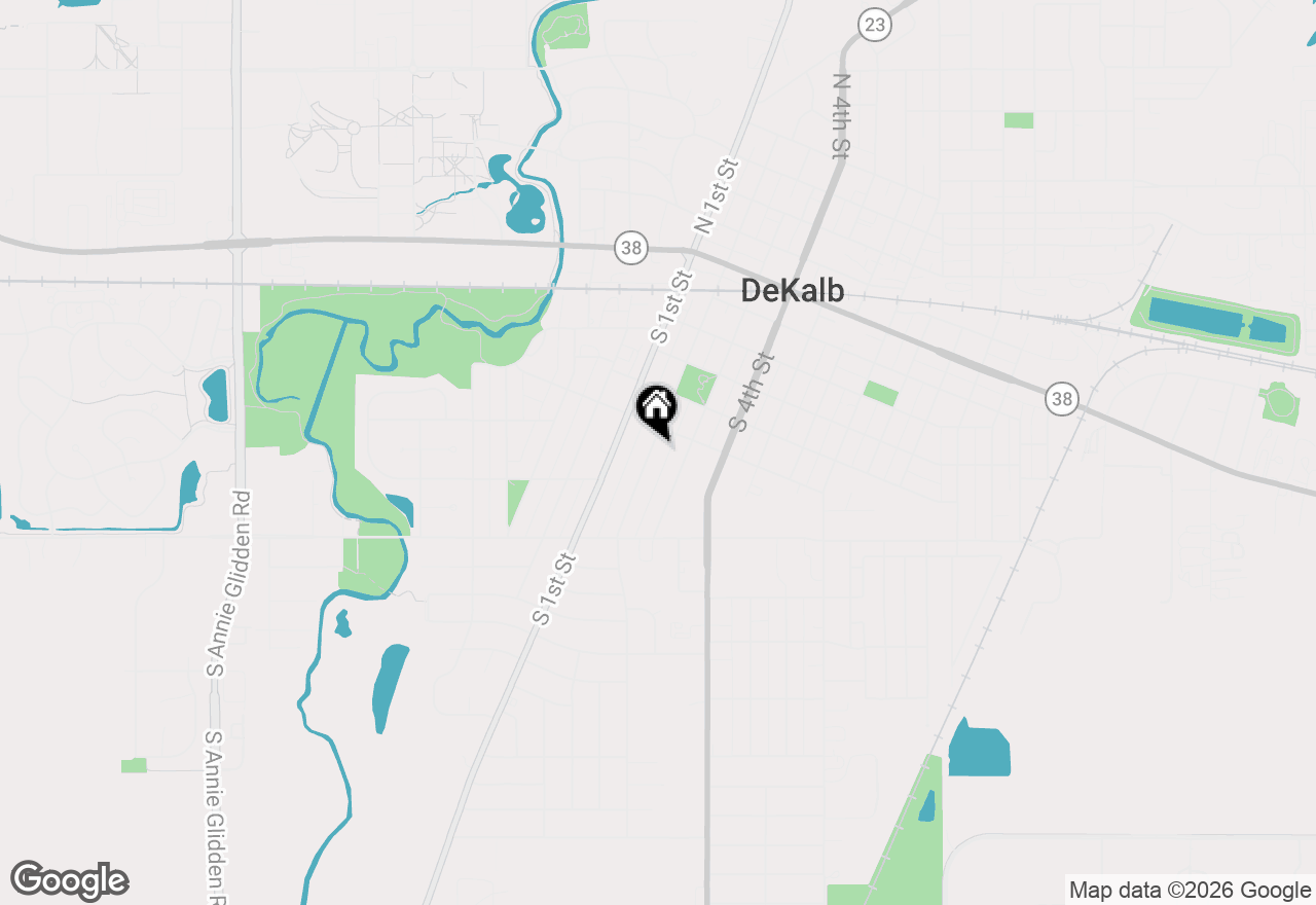 Map of 624 S 2nd Street, Dekalb, IL 60115