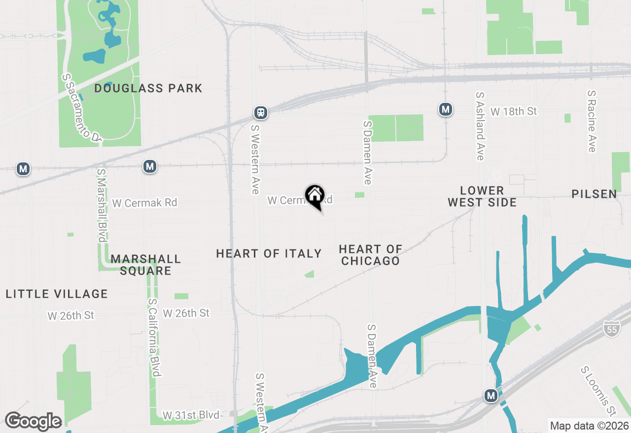 Map of 2159 W 22nd Place, Chicago, IL 60608