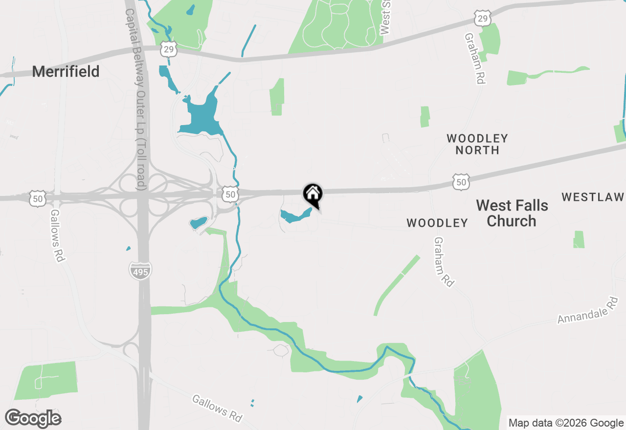 Map of 7594 Lakeside Village Drive #A, Falls Church, VA 22042