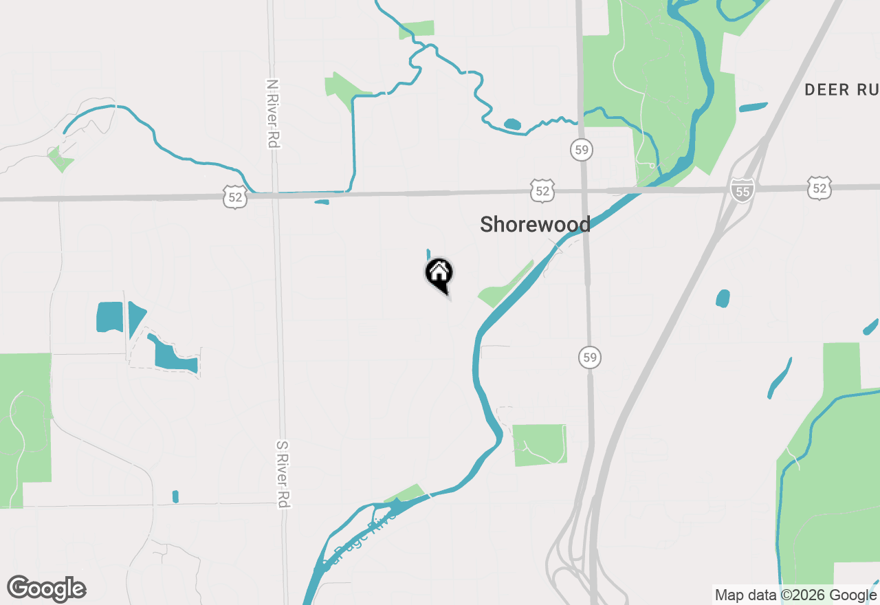 Map of 611 S Raven Road, Shorewood, IL 60404