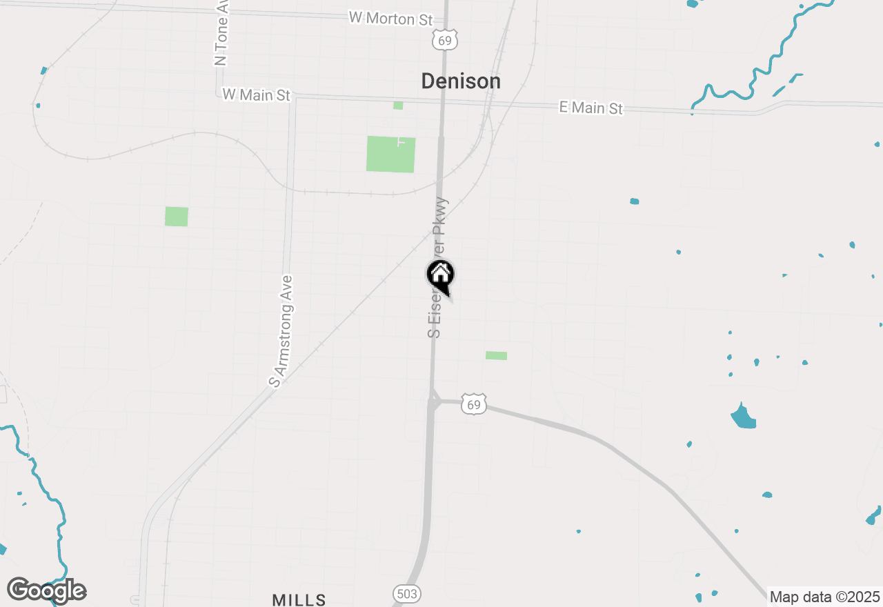 Map of 1100 S Austin Avenue, Denison, TX 75020