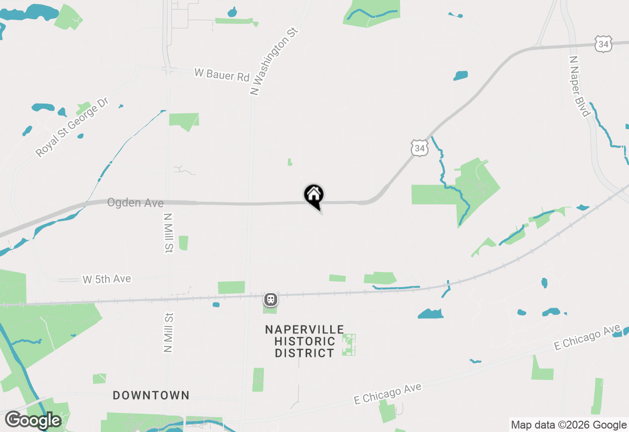 Map of 827 N Loomis Street, Naperville, IL 60563