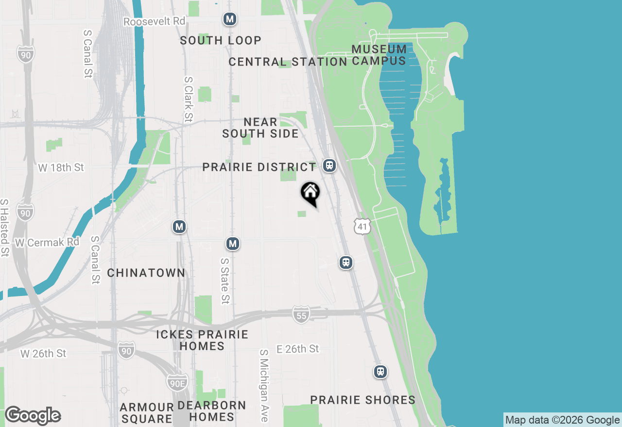 Map of 320 E 21st Street #504, Chicago, IL 60616