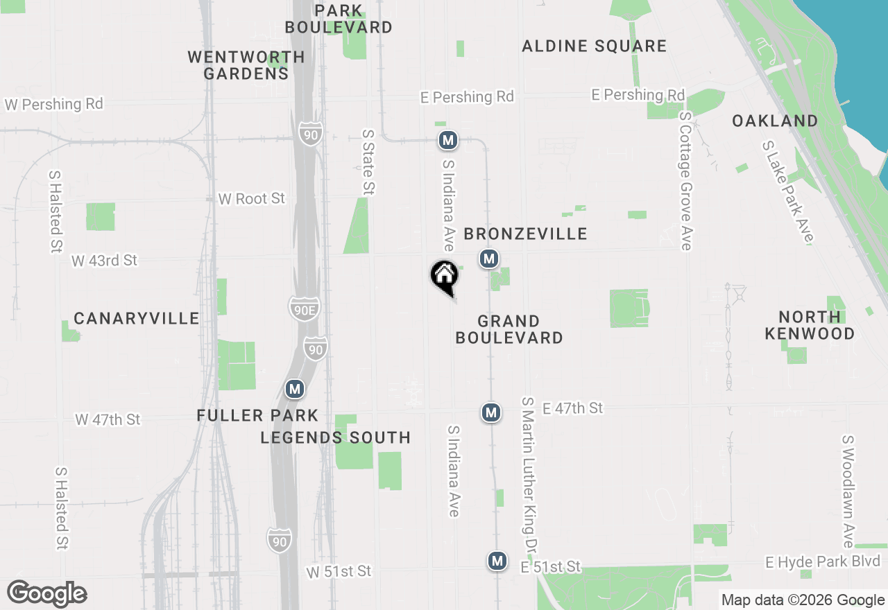 Map of 4412 S Indiana Avenue #2S, Chicago, IL 60653