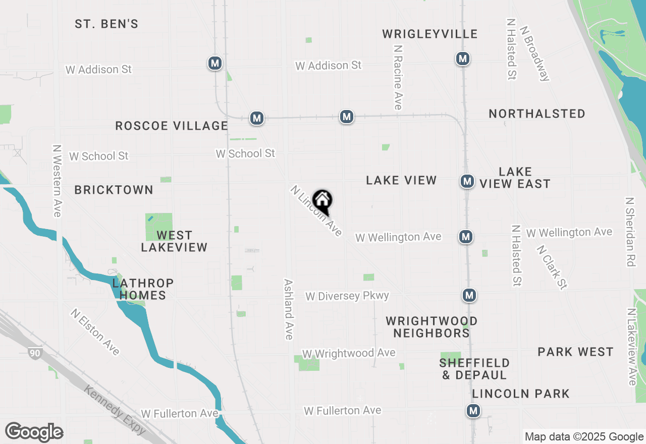 Map of 3056 N Lincoln Avenue #3, Chicago, IL 60657