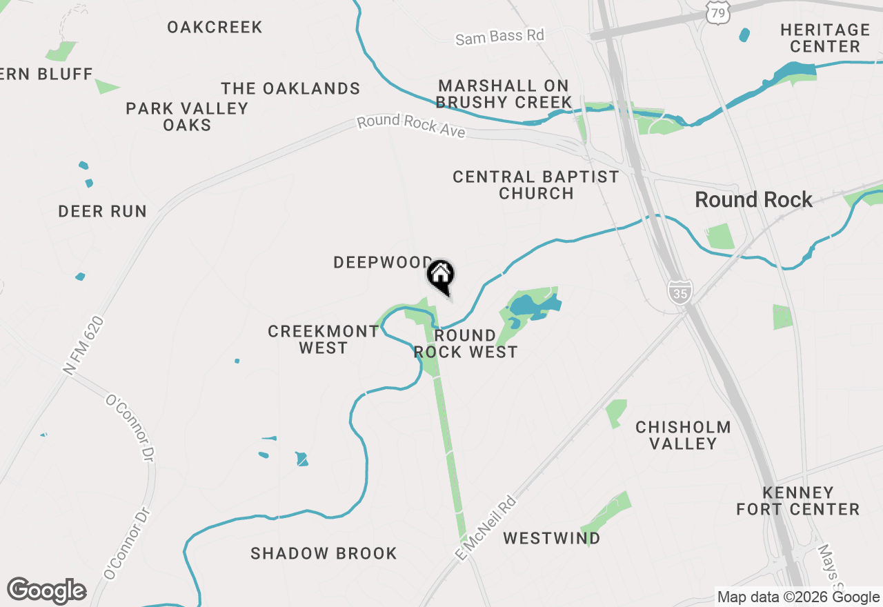 Map of 601 Deepwood Dr, Round Rock, TX 78681