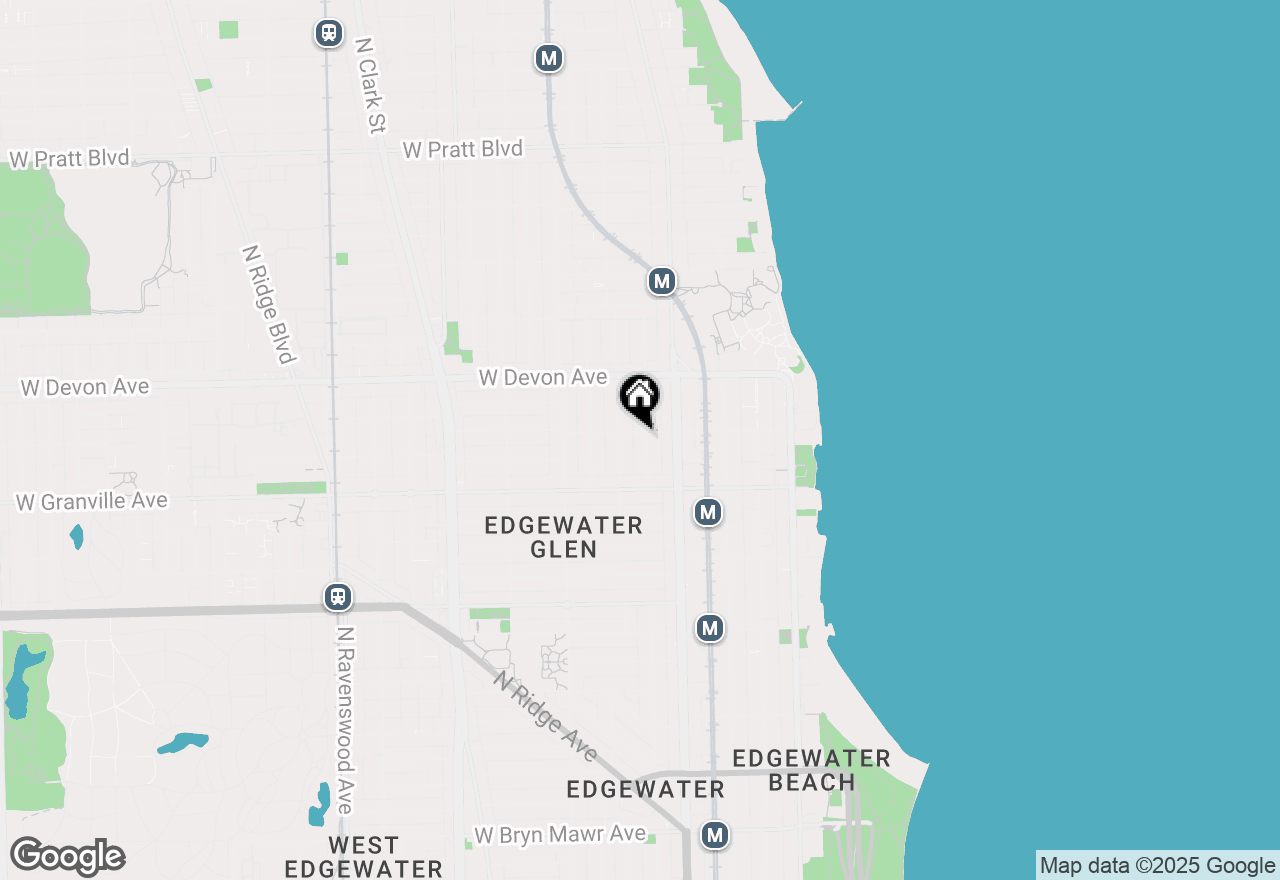 Map of 1243 W Rosemont Avenue #1E, Chicago, IL 60660