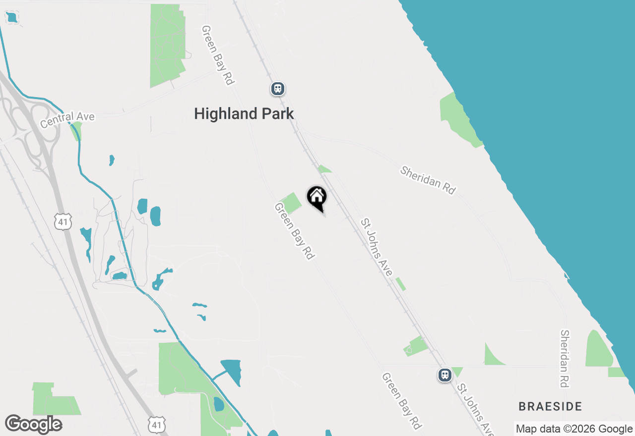 Map of 1233 Glencoe Avenue, Highland Park, IL 60035